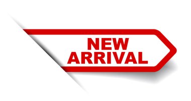 Kırmızı vektör afiş yeni varış