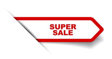 Kırmızı vektör afiş süper Satılık