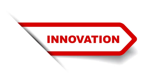 Wektor czerwony transparent innowacji — Wektor stockowy