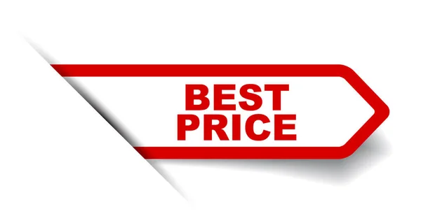 Red vector banner best price — Stock Vector