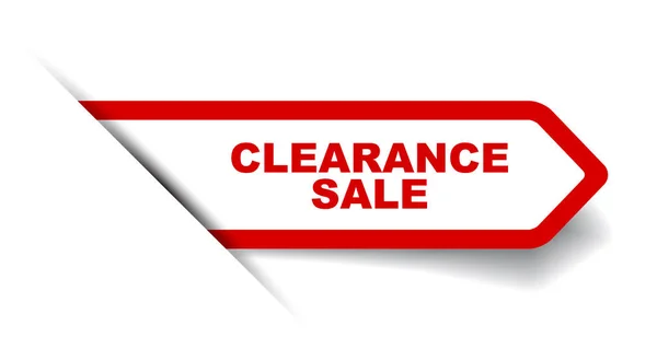 Red vector banner clearance sale — Stock Vector