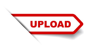 Kırmızı vektör afiş yükleme