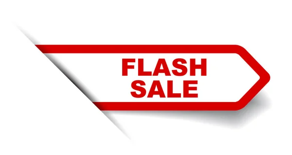Κόκκινο διάνυσμα banner flash πώληση — Διανυσματικό Αρχείο