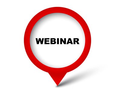 Kırmızı vektör afiş webinar