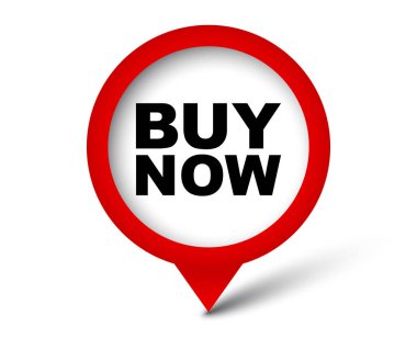 Kırmızı vektör afiş satın şimdi