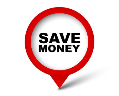 Kırmızı vektör afiş tasarruf