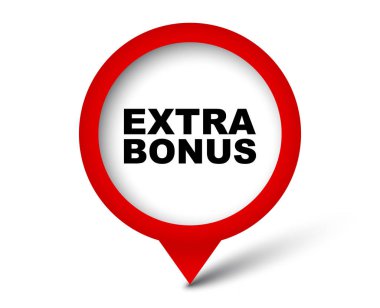 Kırmızı vektör banner ekstra bonus
