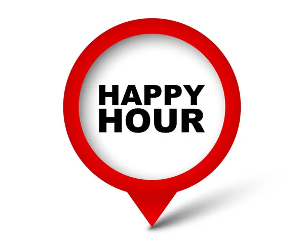 Banner vector rojo happy hour — Archivo Imágenes Vectoriales