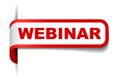 Kırmızı vektör afiş webinar