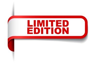Kırmızı vektör afiş limited edition