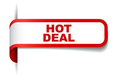 Kırmızı vektör afiş sıcak fırsat