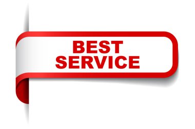 Kırmızı vektör afiş en iyi hizmeti
