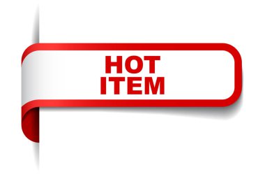 Kırmızı vektör afiş sıcak öğesi