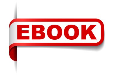 Kırmızı vektör afiş ebook