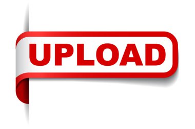 Kırmızı vektör afiş yükleme