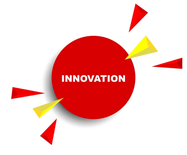 Piros vector-banner innováció — Stock Vector