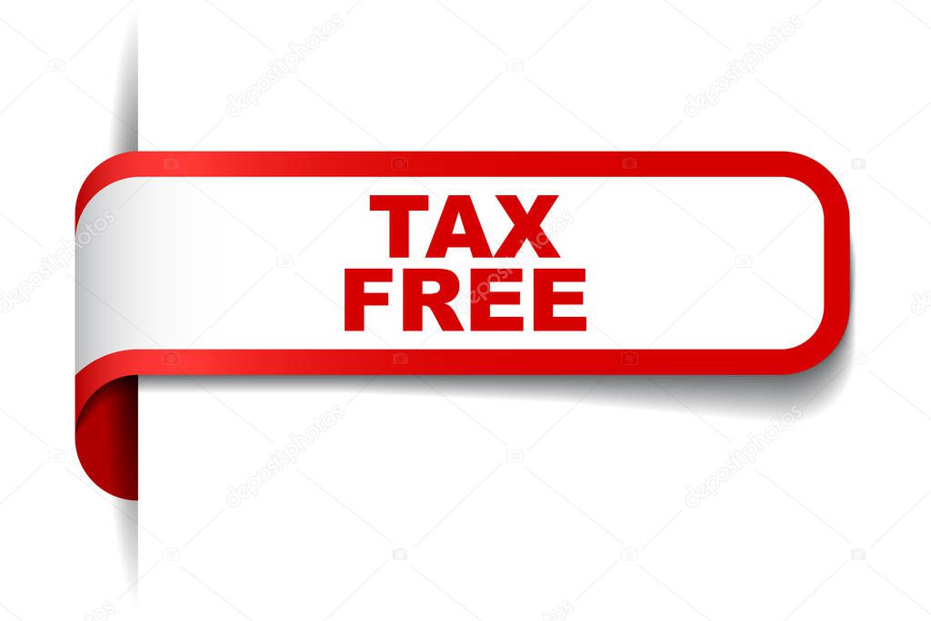 red vector banner tax free