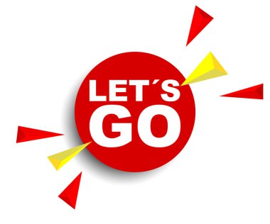 Kırmızı vektör afiş gidelim