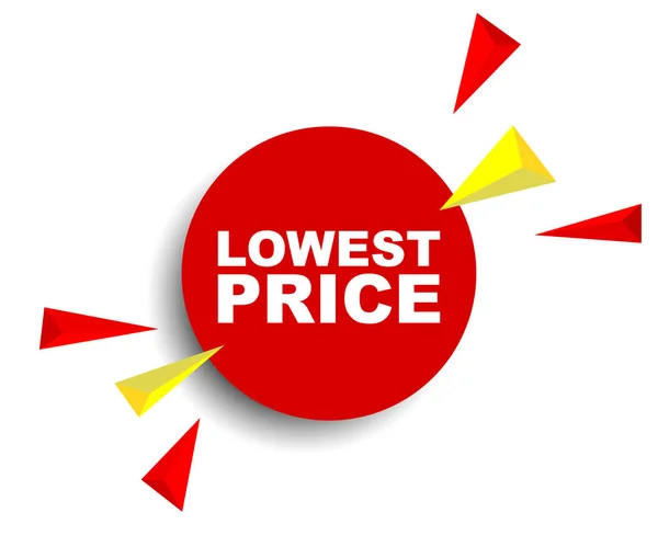 Rode vector banner laagste prijs — Stockvector