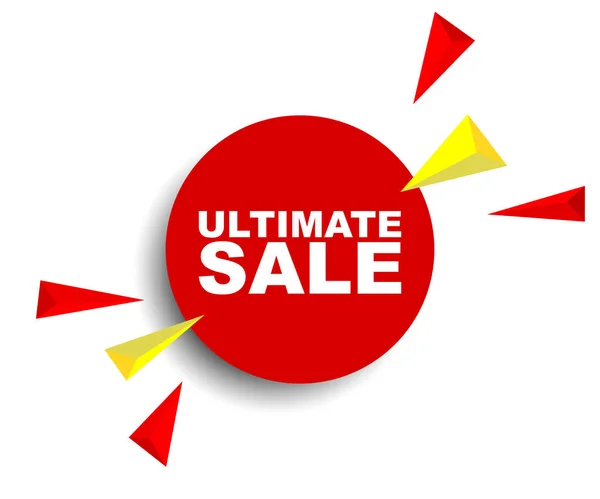 Red vector banner ultimate sale — Stock Vector