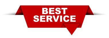 Kırmızı vektör afiş en iyi hizmeti