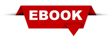 Kırmızı vektör afiş ebook