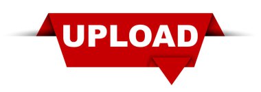 Kırmızı vektör afiş yükleme