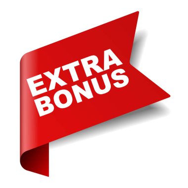 Kırmızı vektör banner ekstra bonus
