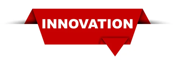 Innovación banner vector rojo — Vector de stock