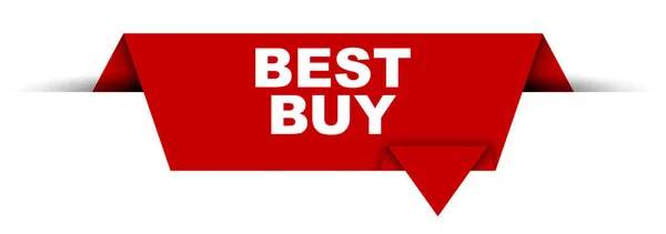 Červený vektor nápis nejlepší koupit — Stockový vektor