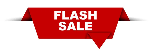 Roter Vektor Banner Flash-Verkauf — Stockvektor
