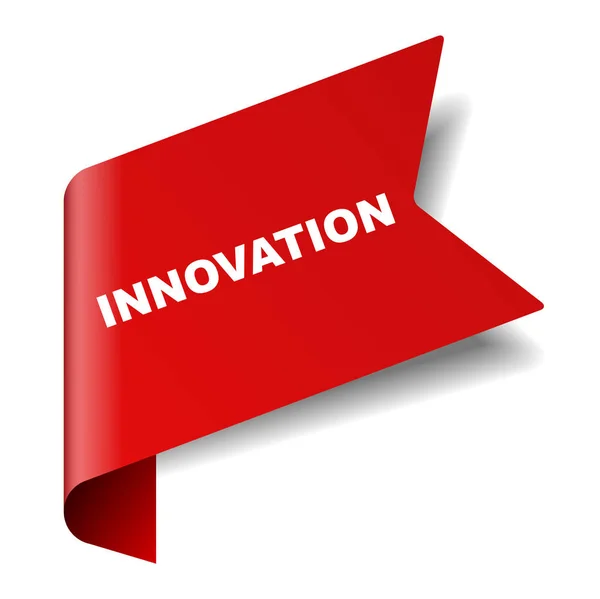 Κόκκινο διάνυσμα banner καινοτομίας — Διανυσματικό Αρχείο
