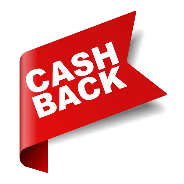 Red vector banner cash back — Stock Vector