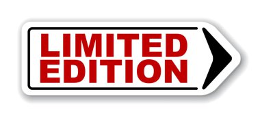 Kırmızı vektör afiş limited edition