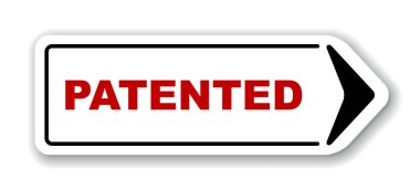 patentli kırmızı vektör afiş