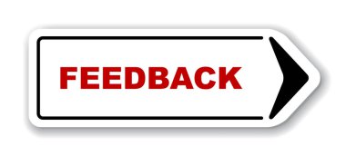 Kırmızı vektör afiş geribildirim