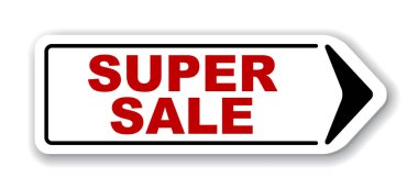 Kırmızı vektör afiş süper Satılık
