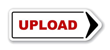 Kırmızı vektör afiş yükleme