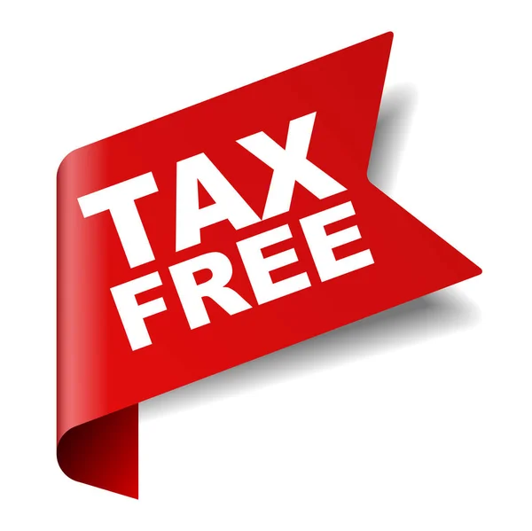 Красный векторный баннер tax free — стоковый вектор