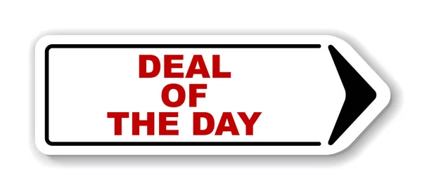 Κόκκινο διάνυσμα banner deal της ημέρας — Διανυσματικό Αρχείο