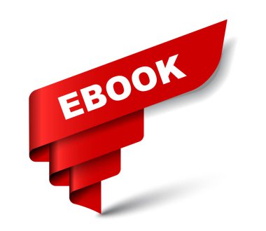 Kırmızı vektör afiş ebook