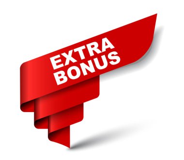 Kırmızı vektör banner ekstra bonus
