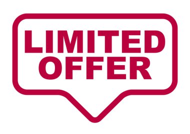 Kırmızı vektör afiş sınırlı teklif
