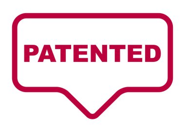 patentli kırmızı vektör afiş