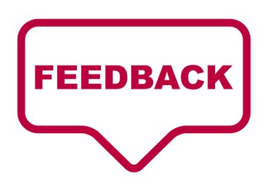 Kırmızı vektör afiş geribildirim