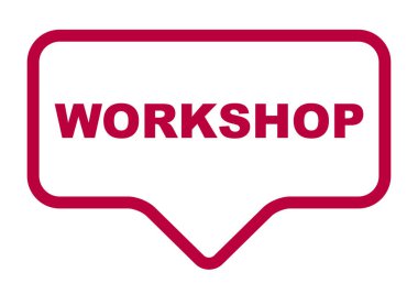 Kırmızı vektör afiş Çalıştayı