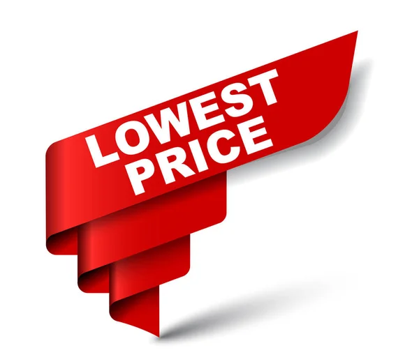 Najniższa cena transparent wektor czerwony — Wektor stockowy