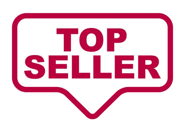 Red vector banner top seller — Stock Vector