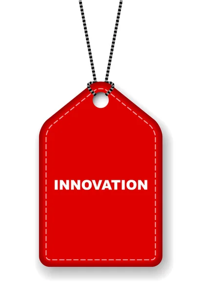 Rode vector banner innovatie — Stockvector