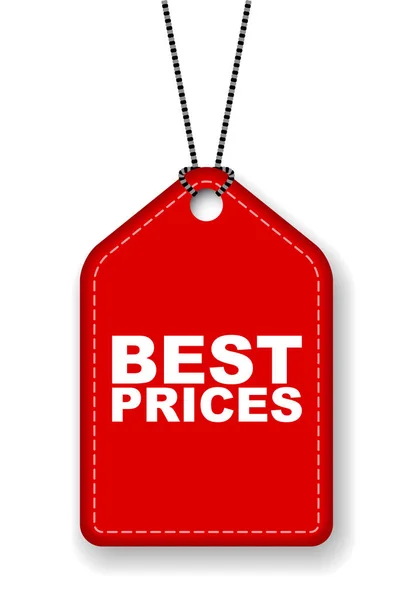 Banner vetor vermelho melhores preços — Vetor de Stock